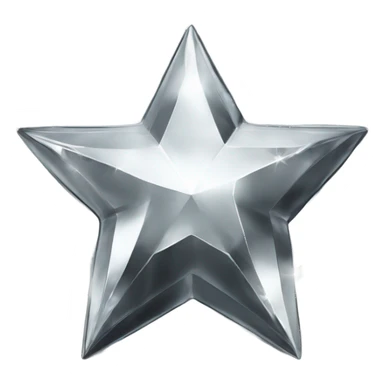 black diamond  sparkle chrome four-point star diamond  sticker