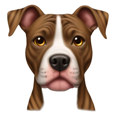 Dog pit bull brindle brown stripes sticker