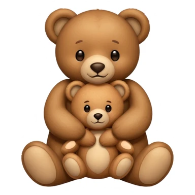 Teddy hugging another teddy sticker
