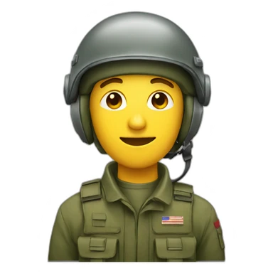 Homme avec un casque militaire sticker