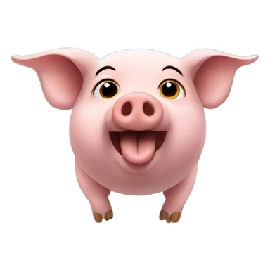 Pig flying over New York  sticker