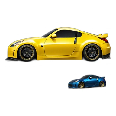 350z drift tuning yellow sticker