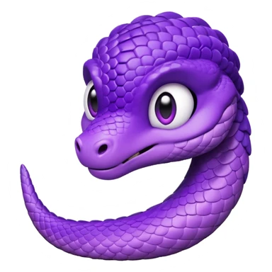  i want a animated emoji with the text "'Lil Viper sorry" for a little purple cute viper sticker