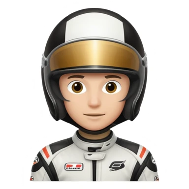 motorcycle racer with full face helmet sticker