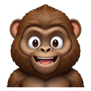 3d Full hd Pixar Style cute Gorilla sticker