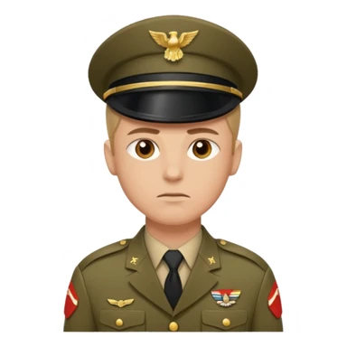 Quiero un 👮🏻‍♂️ pero uniformado de soldado sticker