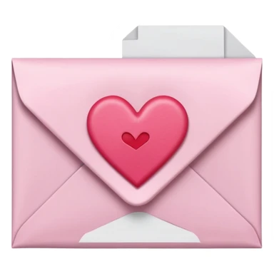 Pink love letter sticker