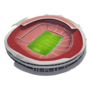 An image of a football stadium with several fanatical Flamengo fans on a classic day sticker