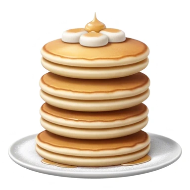 Cinematic Realistic Poffertjes Dessert Emoji, depicted as small, fluffy mini pancakes dusted with powdered sugar rendered with lifelike texture and warm, inviting lighting. sticker