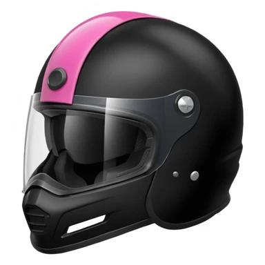 Rider helmet black matte at the back theres ribbon attached for female rider it is a full face only do not include the lady sticker