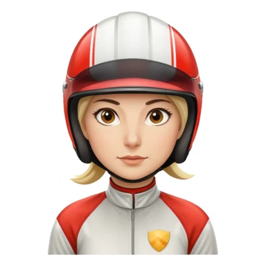  horse jockey woman face sticker