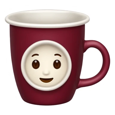 coffee cup in burgundy color sticker