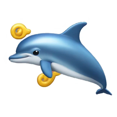 delfin con lazo sticker
