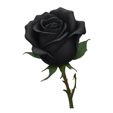 wilted black rose sticker