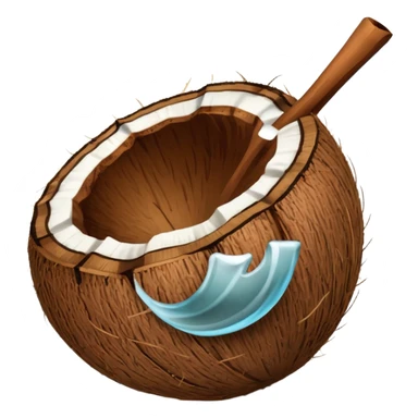 Noix de coco légèrement plus petite sans deco sticker