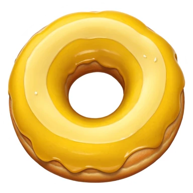a banana and a donut combined into one, emoji style sticker