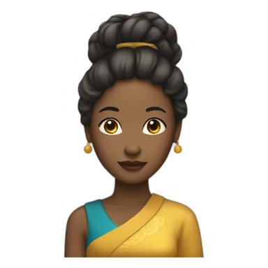 Une femme chinoise et africaine  sticker