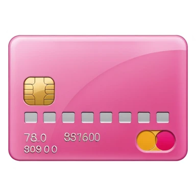 pink credit card sticker