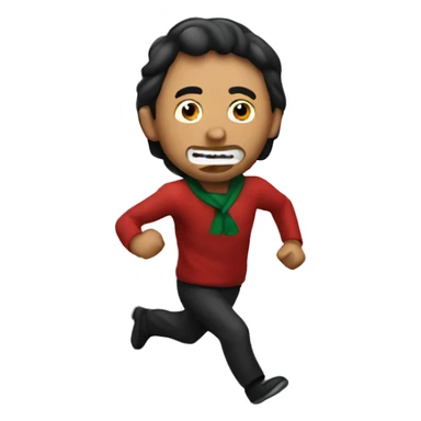 person from mexico running from a thief sticker