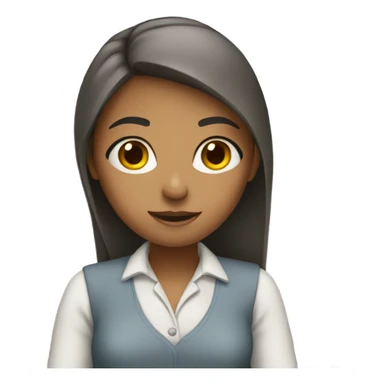 Girl at work  sticker