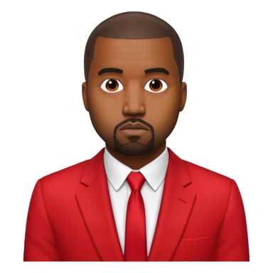 kanye west in red suit sticker