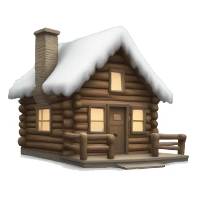 winter cabin sticker