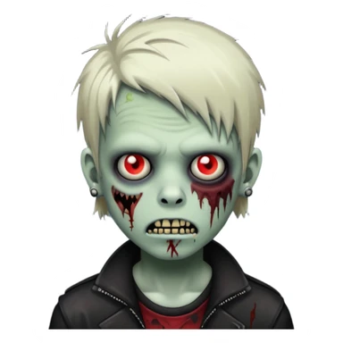 emo boy zombie piercings sticker