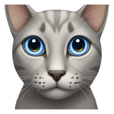 grey cat with brown eyes and beige cat with blue eyes sticker