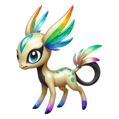 Colorful Shiny Edgy Cool Badass Painted Splashed Exotic Meloetta-Palkia-Venom-Fakémon-creature-hybrid sticker