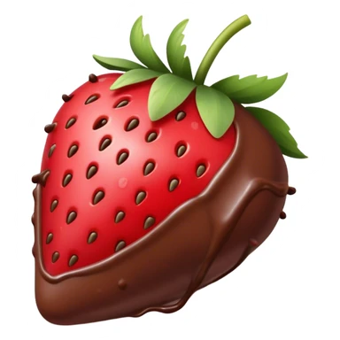 Chocolate covered strawberry with heart sprinkles sticker