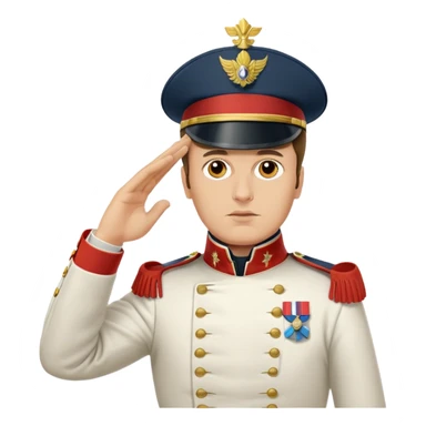 Emoji de Napoléon Bonaparte qui salue ses soldats sticker