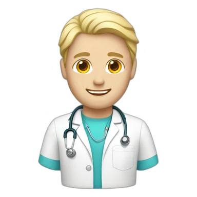 blonde male nurse sticker