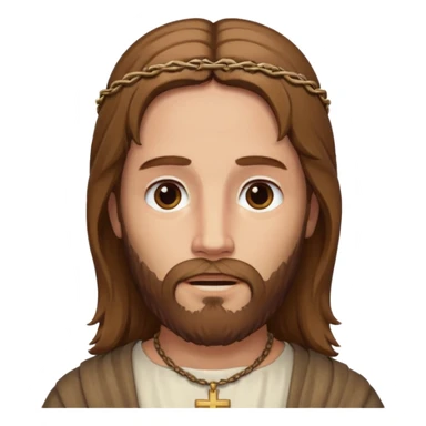 Jésus avec la croix en collier sticker