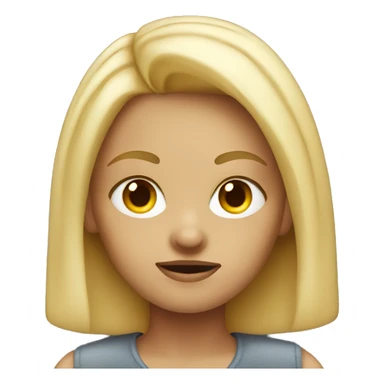 Blonde girl with attitude  sticker
