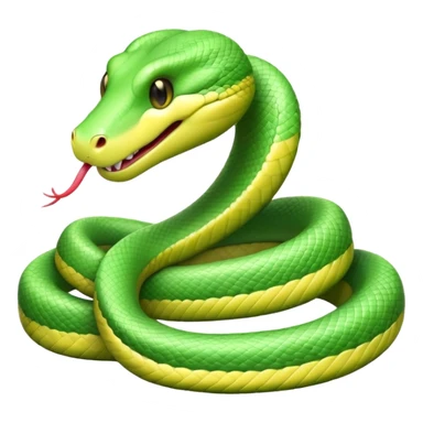 A cute pastel green snake sticker