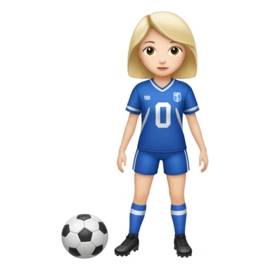 Girl with a football jersey full body. sticker