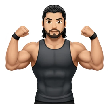 Roman Reigns WWE wrestler flexing muscles sticker