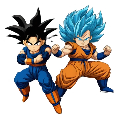 Dragon Ball z son Goku and vegeta Fusion sticker