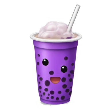 A purple boba tea sticker
