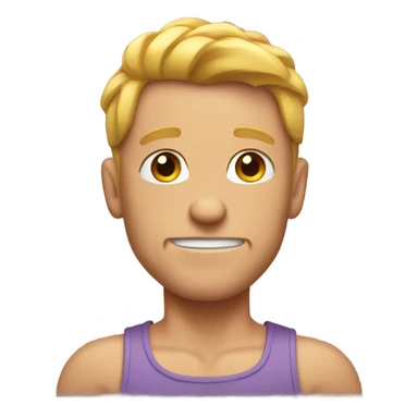 White guy with muscles sticker