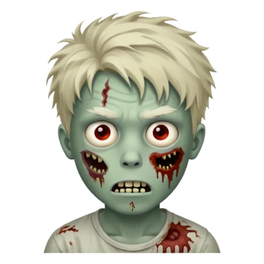 Menino Zumbi cabelo bagunçado sticker