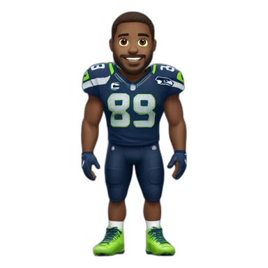Jugador de nfl Seahawks sticker