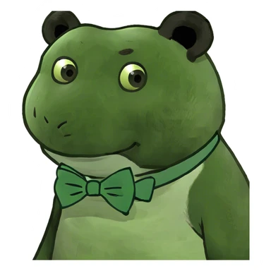 Panda with bow sticker