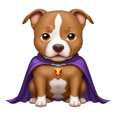 Pitbull dog with a cape sticker