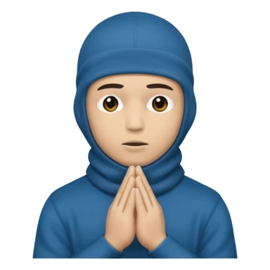 Peux tu me faire un gangster cagouler qui prie  sticker