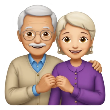  light skin grandparents sticker