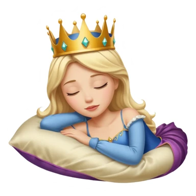 sleeping beauty blonde mexican girl with a silk pillow sticker