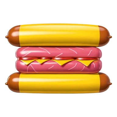  SPAM meat jeff koons style inflatable abstract art sculpture  sticker