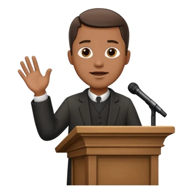 pastor preaching in front of a pulpit sticker