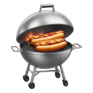 Grilling hot dogs sticker